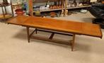 Vintage - Verlengbare teak salontafel, Huis en Inrichting, Ophalen, Gebruikt, 50 tot 100 cm, Minder dan 50 cm