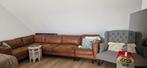 Micro leder cognac bank, Ophalen of Verzenden, Gebruikt, Overige materialen, Industrielle