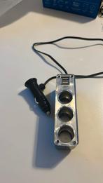 Sigarettenaanstekerplug splitter met 3x 12-24V met USB, Verzenden, Gebruikt