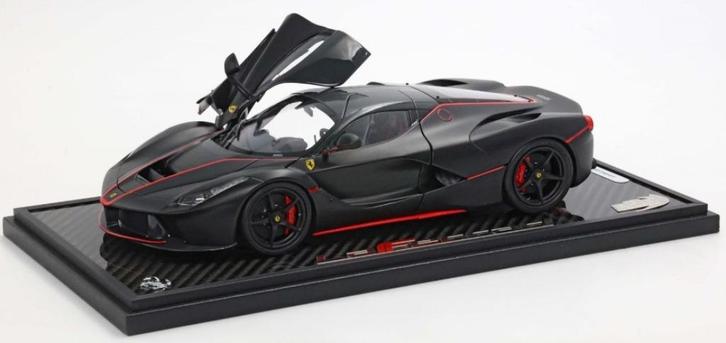 Ferrari LaFerrari Zwart BBR182239ADIE 1:18 BBR Diecast PRE-O, Hobby en Vrije tijd, Modelauto's | 1:18, Nieuw, Auto, Overige merken