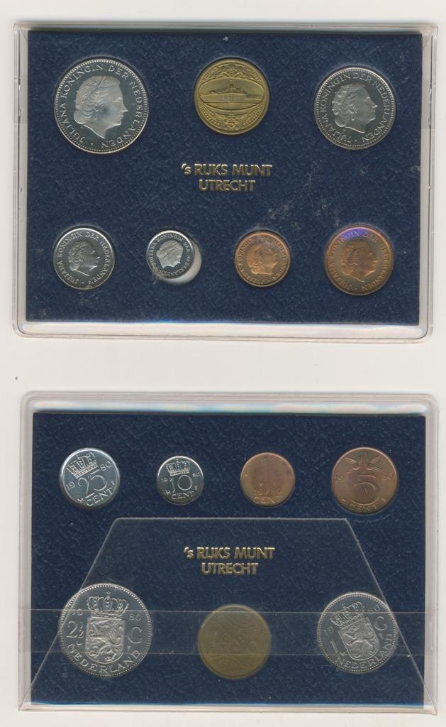Muntenset ‘s Rijks Munt Utrecht 1980 Puntgaaf  nr.5c jdu, Postzegels en Munten, Munten | Nederland, Setje, Koningin Juliana, Ophalen of Verzenden