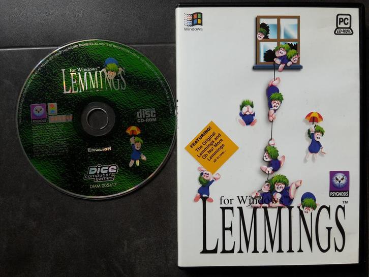 PC Game - Lemmings - Psygnosis Puzzle Adventure game, Spelcomputers en Games, Games | Pc, Zo goed als nieuw, Puzzel en Educatief