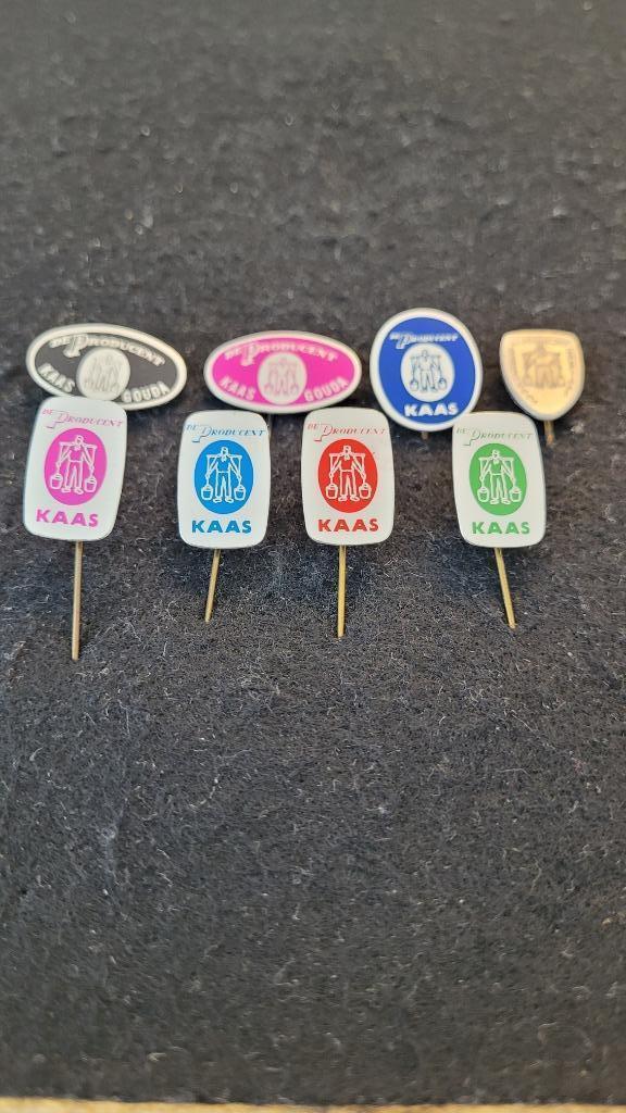 Producent kaas Gouda speldjes, Verzamelen, Speldjes, Pins en Buttons, Zo goed als nieuw, Speldje of Pin, Merk, Verzenden