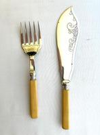 oud engels zilveren sterling silver vis serveer bestek, Antiek en Kunst, Antiek | Goud en Zilver, Ophalen of Verzenden