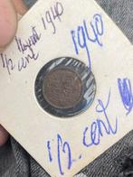 Halve cent 1940, Ophalen, Koningin Wilhelmina, Overige waardes