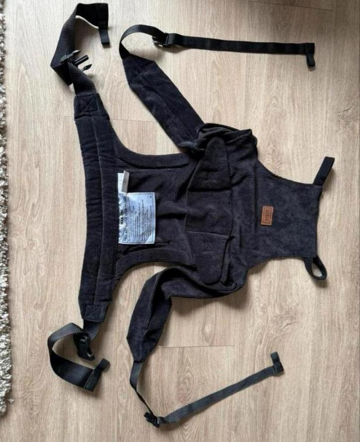 ByKay Click Classic Draagzak Velvet Rib Zwart - Zo Goed Als, Kinderen en Baby's, Babydragers en Draagdoeken, Zo goed als nieuw