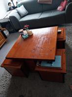 Salontafel / Speeltafel met Krukjes, 50 tot 100 cm, Vierkant, Zo goed als nieuw, Modern