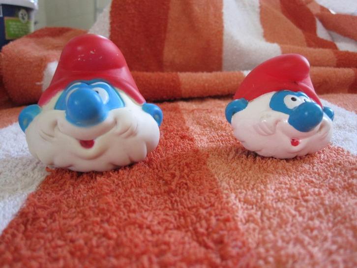 Hoofd van Grote Smurf - 2 maten, Verzamelen, Smurfen, Nieuw, Poppetje, Figuurtje of Knuffel, Grote Smurf, Ophalen of Verzenden