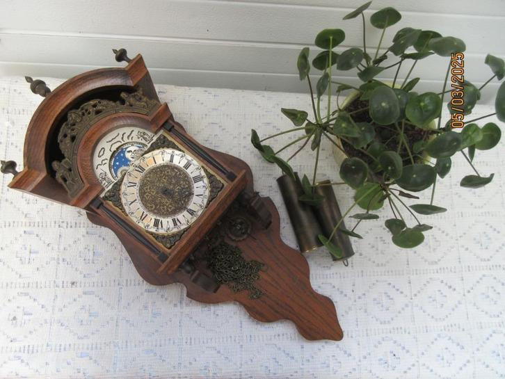 Zaanse wandklok met slinger en gewichten, Antiek en Kunst, Antiek | Klokken, Ophalen