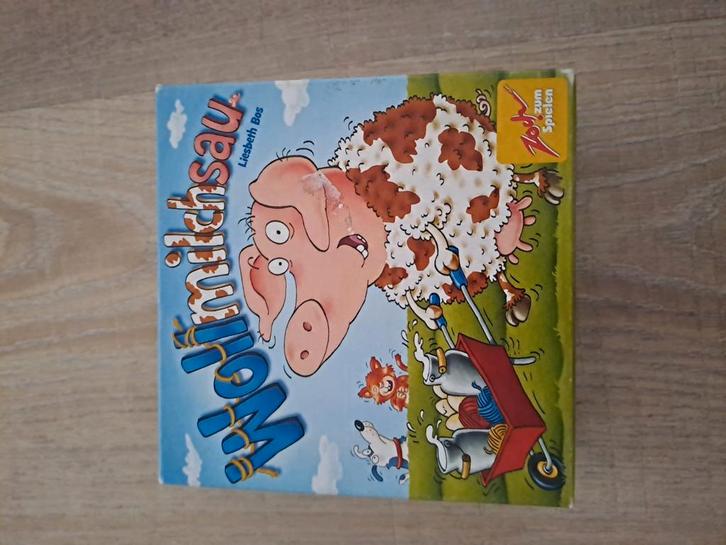 Wollimatschsau - Leuk familiespel, Hobby en Vrije tijd, Gezelschapsspellen | Bordspellen, Zo goed als nieuw, Een of twee spelers