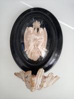 Bijzonder mooi religieus meerschuim Wijwaterbakje 2 engelen, Antiek en Kunst, Verzenden