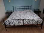 Complete slaapkamer 2m.×1.80  ZWART. Metaal  bieden v.a €50, Ophalen, Tweepersoons, Zo goed als nieuw, 200 cm