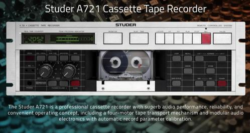 Studer A721 professionele cassette recorder, Audio, Tv en Foto, Professionele Audio-, Tv- en Video-apparatuur, Zo goed als nieuw