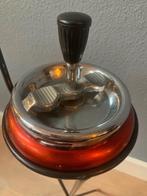 Staande asbak metaal rood vintage retro, Ophalen, Gebruikt, Onbekend, Onbekend