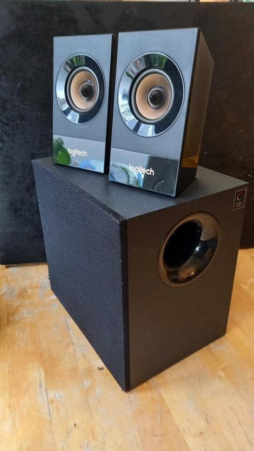 Logitech PC-Speaker Set Box, Computers en Software, Pc speakers, Zo goed als nieuw, Audiokanaal 2.1, Ophalen of Verzenden