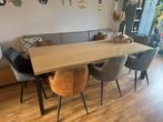 5 Eetkamerstoelen (evt 6, of los) en ook grote tafel en lamp, Huis en Inrichting, Stoelen, Gebruikt, Overige kleuren, Industrieel Modern Urban