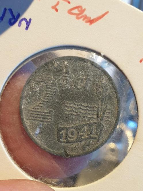 2.5 cent 1941 zink nr.1 (05), Postzegels en Munten, Munten | Nederland, Koningin Wilhelmina, Ophalen of Verzenden