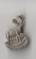 Nunspeet Hert broche, Verzamelen, Speldjes, Pins en Buttons, Gebruikt, Niet vindbaar, Niet vindbaar, Speldje of Pin