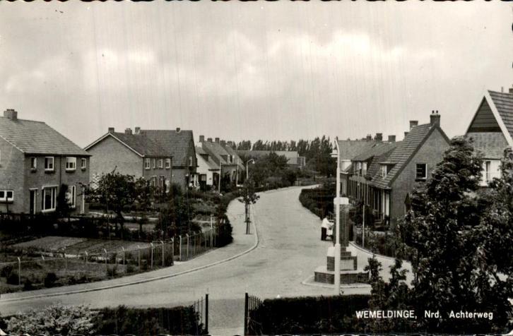 Wemeldinge- Achterweg, Verzamelen, Ansichtkaarten | Nederland, Gelopen, Zeeland, Voor 1920, Ophalen of Verzenden