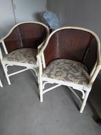 Eettafel stoelen . Webbing met hout, Huis en Inrichting, Ophalen, Gebruikt