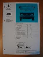 Mercedes 613 D Technische Specificatie folder 1983 DC - 613D, Ophalen, Mercedes, Zo goed als nieuw, Mercedes-Benz