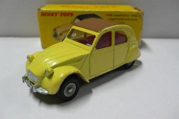 citroen 2cv 1961 - dinky toys france -org. lak/doosje beschikbaar voor biedingen