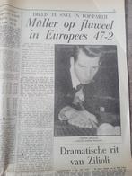 Dieter Müller Europese kampioenschap biljart (krant 1970), Nederland, 1960 tot 1980, Knipsel(s), Ophalen of Verzenden