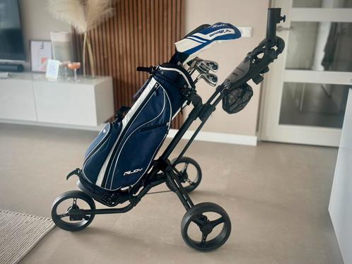 Complete golfset linkshandig – hoogwaardige clubs - trolley, Sport en Fitness, Golf, Zo goed als nieuw, Set, Overige merken, Ophalen