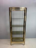 Gouden Vitrinekast met rookglazen planken, Ophalen, Gebruikt