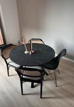 IKEA MARIEDAMM marmer-look tafel, Huis en Inrichting, Ophalen, Rond, Zo goed als nieuw, Drie personen