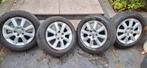 Set Toyota lichtmetalen velgen + zomerbanden 205/60R16, Auto-onderdelen, Banden en Velgen, Ophalen, Gebruikt, 16 inch, Banden en Velgen