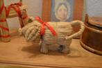 groot origineel ZWEEDS vintage stro kerstvarken 15 cm hoog, Ophalen of Verzenden, Zo goed als nieuw