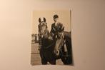 Z/w Paarden Postkaart - Fritz Tiedemann met Meteor en Halla, Verzamelen, Ansichtkaarten | Dieren, 1940 tot 1960, Paard, Ongelopen