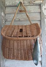 Oude vissersmand, rieten mand, visgerei, brocante mand, Verzenden