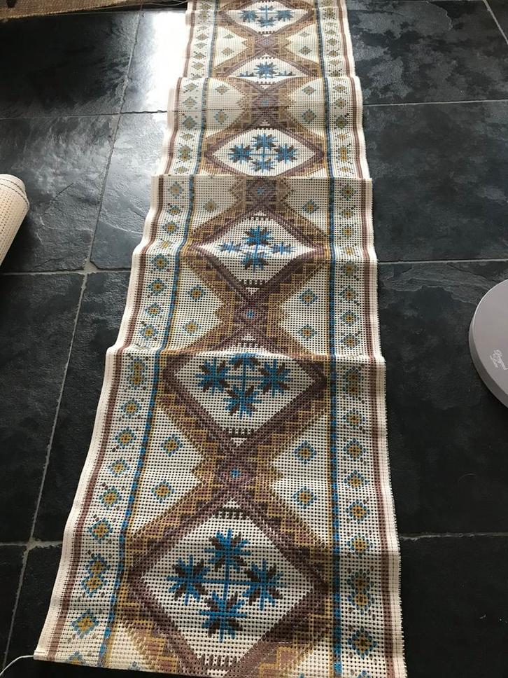 Voorbedrukt stramien loper / vloerkleed smyrna / soudan, Hobby en Vrije tijd, Breien en Haken, Zo goed als nieuw, Breien of Haken