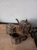 3 delig antiek verzilverd servies met mooie gravuren, Antiek en Kunst, Antiek | Servies compleet, Ophalen of Verzenden