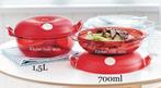 Tupperware Rode MicroPop Set 700ml + 1,5L magnetron bakjes, Huis en Inrichting, Keuken | Tupperware, Nieuw, Ophalen of Verzenden
