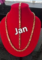 Prachtige 60+70cm verguld goud gold plated ketting+armband, Sieraden, Tassen en Uiterlijk, Kettingen, Ophalen of Verzenden, Nieuw