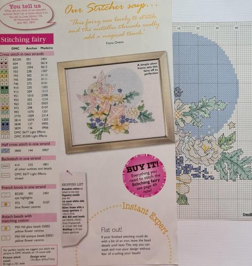 Fairy engel borduurpatroon, Hobby en Vrije tijd, Borduren en Borduurmachines, Nieuw, Patroon, Handborduren, Ophalen
