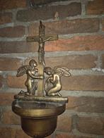 Wijwater houder antiek van lood, Ophalen of Verzenden