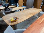 Deens ovale tafel 260x100 - gerecycled teakhout, Ophalen, 100 tot 150 cm, Teakhout, Vijf personen of meer