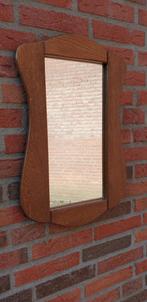 spiegel in eikenhouten lijst retro, Ophalen of Verzenden