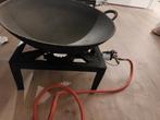 Gietijzeren wok 52 cm met deksel, Huis en Inrichting, Keuken | Potten en Pannen, Ophalen, Zo goed als nieuw, Gietijzer, Wok