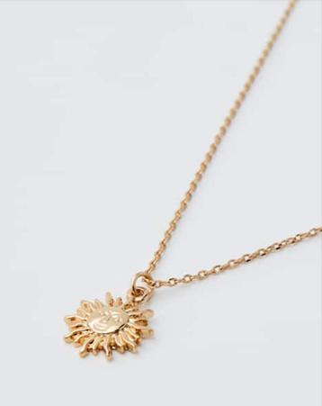 Goudkleurige ketting met zonnehanger ibiza boho stijl beschikbaar voor biedingen