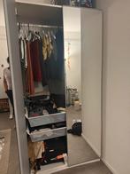 IKEA PAX Spiegeldeur Kledingkast, Ophalen, 100 tot 150 cm, 200 cm of meer, Met lade(s)