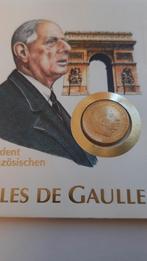 1 FRANC 1988  CHARLES DE GAULLE + POSTZEGEL UNC NUMISBRIEF, Ophalen of Verzenden, Frankrijk, Setje