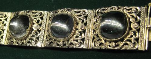 Citrien armband Holland circa 1900 zeer zeldzaam, Sieraden, Tassen en Uiterlijk, Antieke sieraden, Armband, Zilver, Met edelsteen