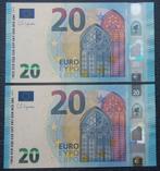 2x 20 euro 2015 RP 0680615955(64) nummers opv.print R013C6, Ophalen of Verzenden, Overige landen, 20 euro, Setje