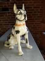 Beeld van Duitse / Deense dog aardewerk 38 cm., Ophalen of Verzenden, Dier