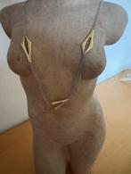 wit geel gouden ketting  14 karaat, Sieraden, Tassen en Uiterlijk, Kettingen, Ophalen of Verzenden, Zo goed als nieuw, Goud, Goud